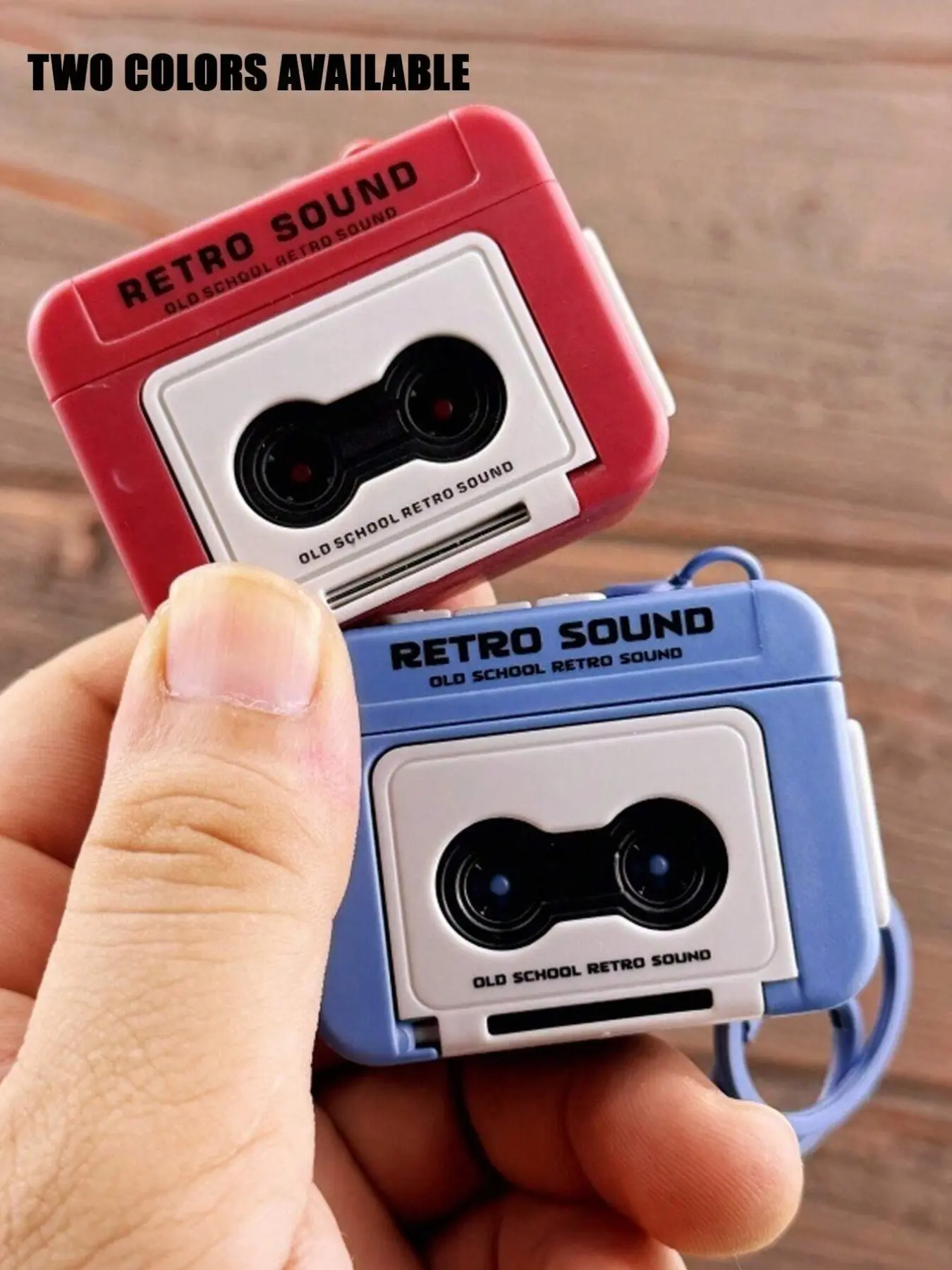 Retro Cassette Tape Recorder Keychain, Miniature PVC Audio Theme Key Ring, Novelty Music Box Pendant, Creative Gift for Women, Trendy Cute Keychain