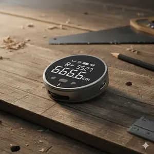 Professional Laser Distance Measurer 324ft Rechargeable Digital Tape Measure with LCD Display for Woodworking, Construction, Car Repair, Accurate Durable Measuring Tool for Curved and Flat Surfaces