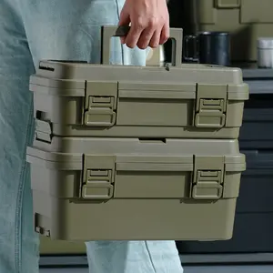 Multifunctional tool storage box Gardening toolbox Finishing painting tool storage Hardware set Storage Plastic thickened car layered storage box