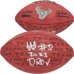 Will Anderson Jr. Houston Texans Autographed Duke Showcase Football with "2023 DROY" Inscription - Fanatics Authentic Certified