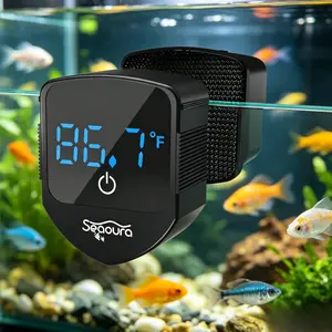 Magnetic Fish Tank Cleaner with Digital Thermometer for 1-30 Gallon Glass Aquariums  cleaning,cleaning tool