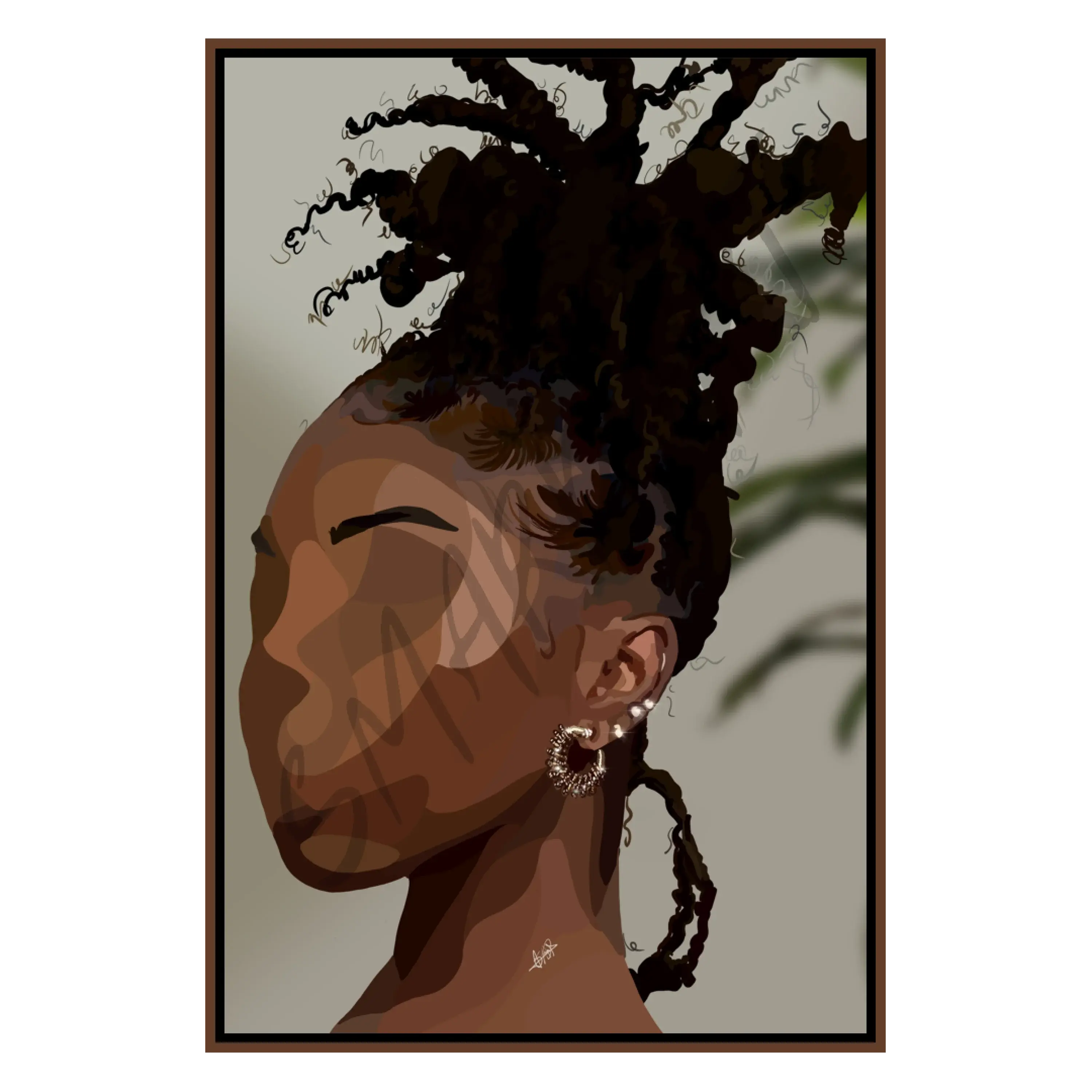 Locs Bae - Smard Black Wall Art Print/ Canvas for Home /Office Decor