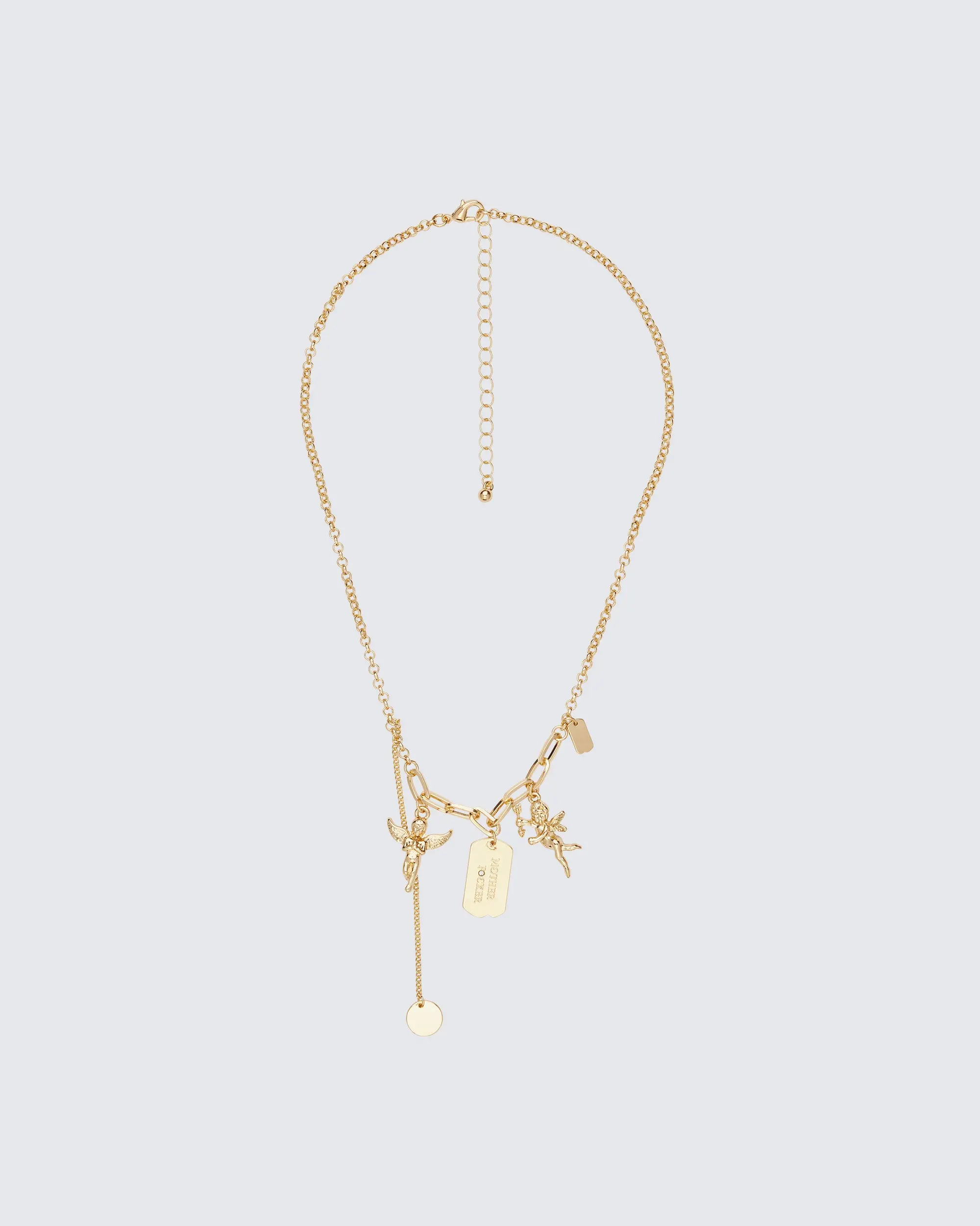Blair Gold Cherub Charm Necklace Stack Blair Gold Cherub Charm Necklace Stack