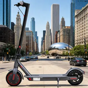 ladped Electric Scooter - 8.5 Solid Tires, 350W Motor Up to 16 Miles of Range and 19 MPH Portable Folding Commuter Scooter with and App E-Scooter 3 Speed modes school scooters