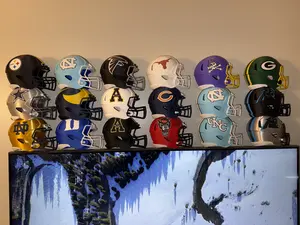 Custom Football Helmets for Display - 3D Printed