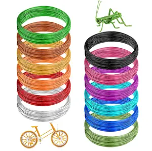 Craft Wire 12 Rolls Colored Aluminum 196.8 Feet 18 Gauge 1mm Flexible Anodized Craft Wire