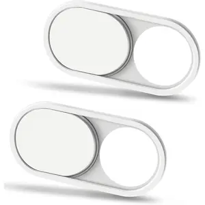 Webcam Cover Slide, 0.023 Inch White, Web Camera Cover for MacBook Pro, MacBook air, Laptop, iMac, Desktop, PC, iPad,  8/7/6 Plus,  Protection, Ultra-Thin[2 Packs]