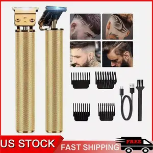 Cordless Hair Clippers with T Blade USB Rechargeable Trimmer for Men & Women US