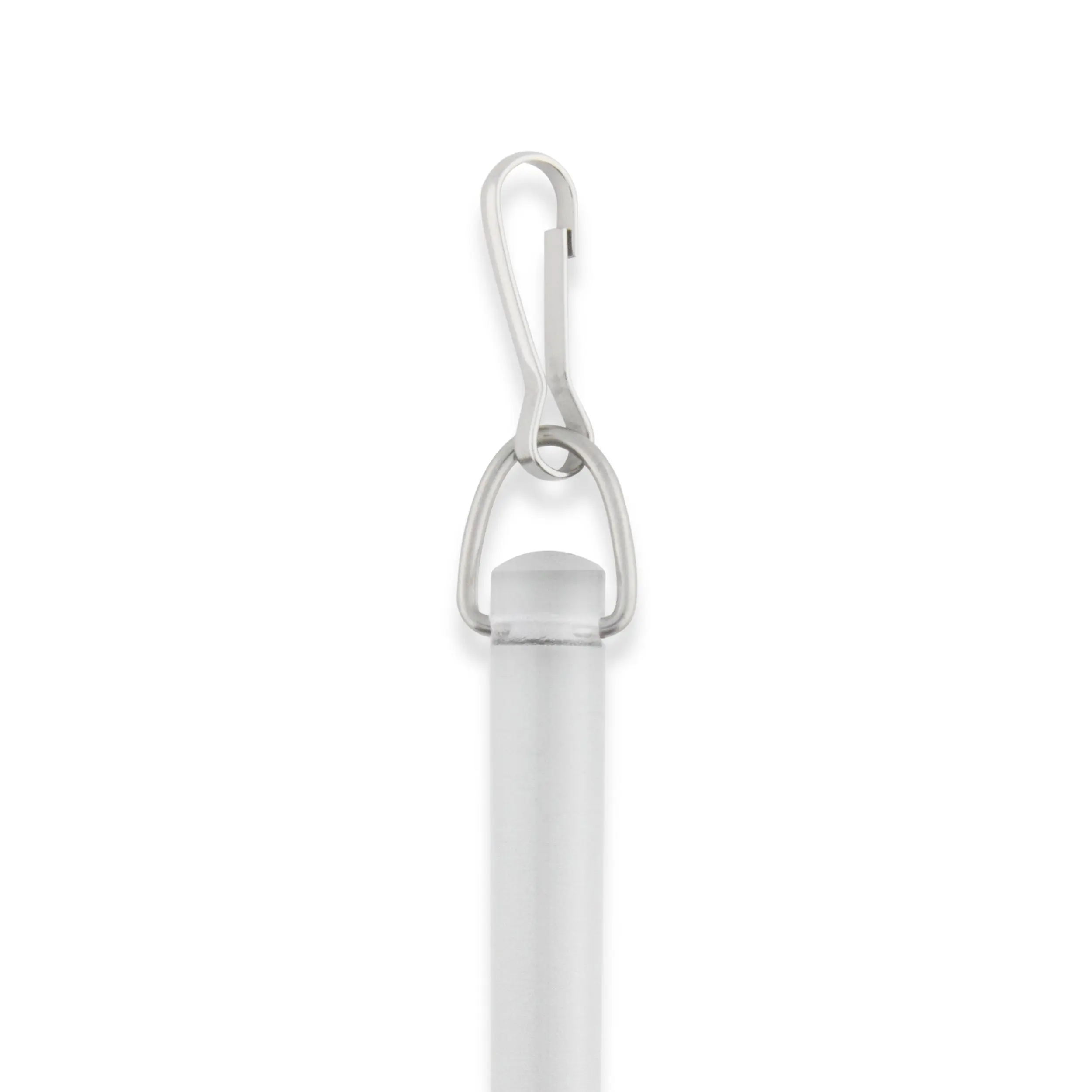 1/2" Smooth Clear PVC Baton with Metal Snap