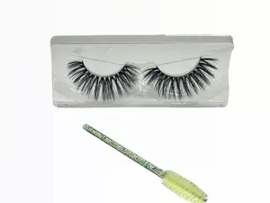 Blue Dream-3D Mink Eyelashes - Fluffy Soft False Eyelash, Thick Curly Cross Fake Eye Lashes Extension Cosmetic Case