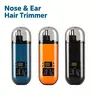 Portable Facial Hair Trimmer for Men - USB Rechargeable ABS Trimmer, 360° Rotating Head, Ultra Compact Home Supply with LED Display, Pain-Free Cut for Grooming Ears, Nose, Face