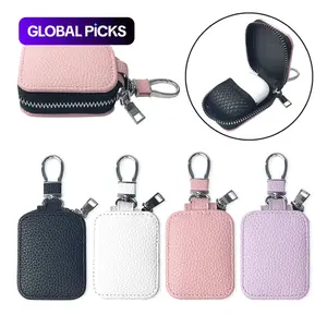 Leather Earphone Case for AirPods Pro 3, Universal Headset Storage Bag Fits AirPods 1/2/3/4/Pro/Pro 2, Durable Zipper Organizer Pouch, Compact Size 2.6x2x0.9 Inches #GLOBAL PICKS
