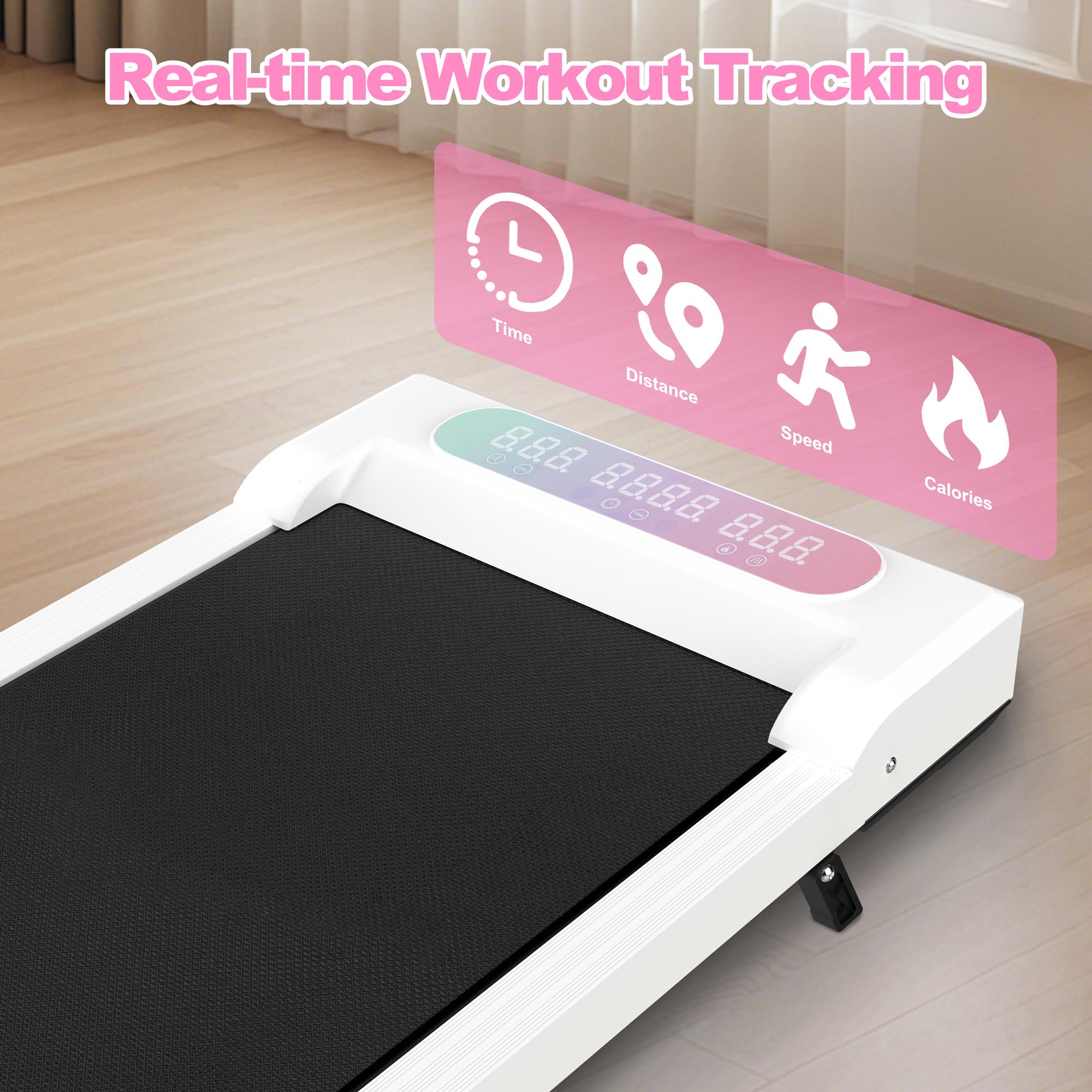 Dufominc 2-in-1 Foldable Incline Treadmill with Handle, Portable Under Desk Walking Pad, Vibration Pad, and Remote Control – Home Workout Gear