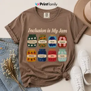 Comfort Colors Inclusion Is My Jam Shirt, Special Education Teacher Autism Awareness, Autism Teacher, Inclusion Teacher, Neurodiversity Tee - Printfamily
