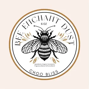 Bee Enchant's Choo Bliss Custom Body Dusting Perfume Powder- Scented - Finely Milled powder Talc-Free Fragrance Vanilla Daily-Natural shower powder Cosmetic Skin Repair, body powder- perfume powder- dusting body powder, luxury powders