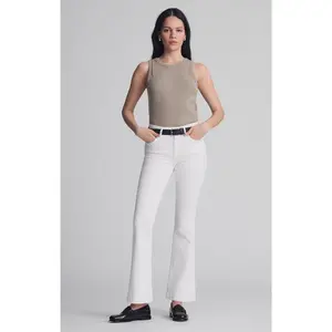 SYDNEY FLARE IN WHITE FEATHER BLUE