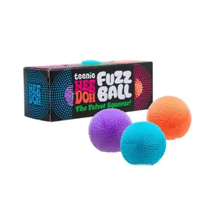 NeeDoh Teenie Fuzz Ball 3-Pack – Sensory Fidget Toy with Velvet Texture – Soft Squishy Stress Relief – Ages 3+