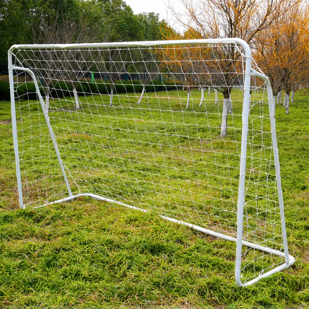 NEWZOME Soccer Goal Training Set with Net Buckles and Ground Nails Portable 8x5ft Sports Goal Post for Backyard Practice Indoor Outdoor Football Shooting Passing Drills Team Training Equipment