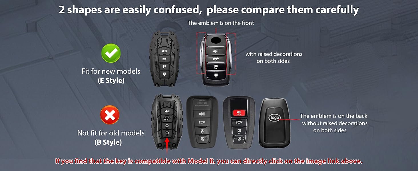 Mech Style Heavy Metal Key Fob Cover, Compatible with Toyota Tundra 2022 2023 2024 2025~, Fit for Corolla Cross Venza Sequoia etc, Zinc Alloy Key Case Protector (1 Pcs, E-Style, Gunmetal)