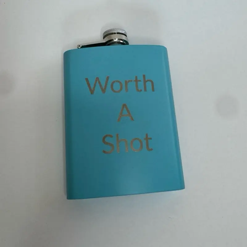 8 oz Stainless Steel Hip Flask – Custom Engraved*