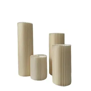 8PCs | Folding Paper Column Fake Roman Pillar Water Proof Standing Decor Decoration