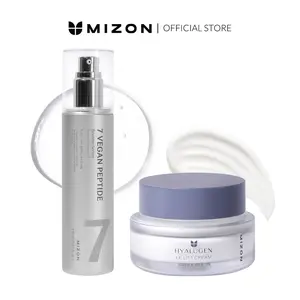 MIZON  7 Peptide  & Hyaluronic + Collagen Booster Set - 7 Peptides + Hyaluronic Acid + Collagen, Hydrating, Firming & Smoothing Lightweight, Synergy Set  | Korean skincare