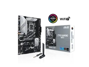 ASUS Z790 GAMING WIFI7 LGA 1700 ATX motherboard with PCIe 5.0, three M.2 slots, 14+1 DrMOS, DDR5, WIFI 7, Realtek 1Gb LAN, HDMI TM, USB 3.2 Gen 2x2 Type-C, front USB 3.2 Gen 1 Type-C, Thunderbolt USB4