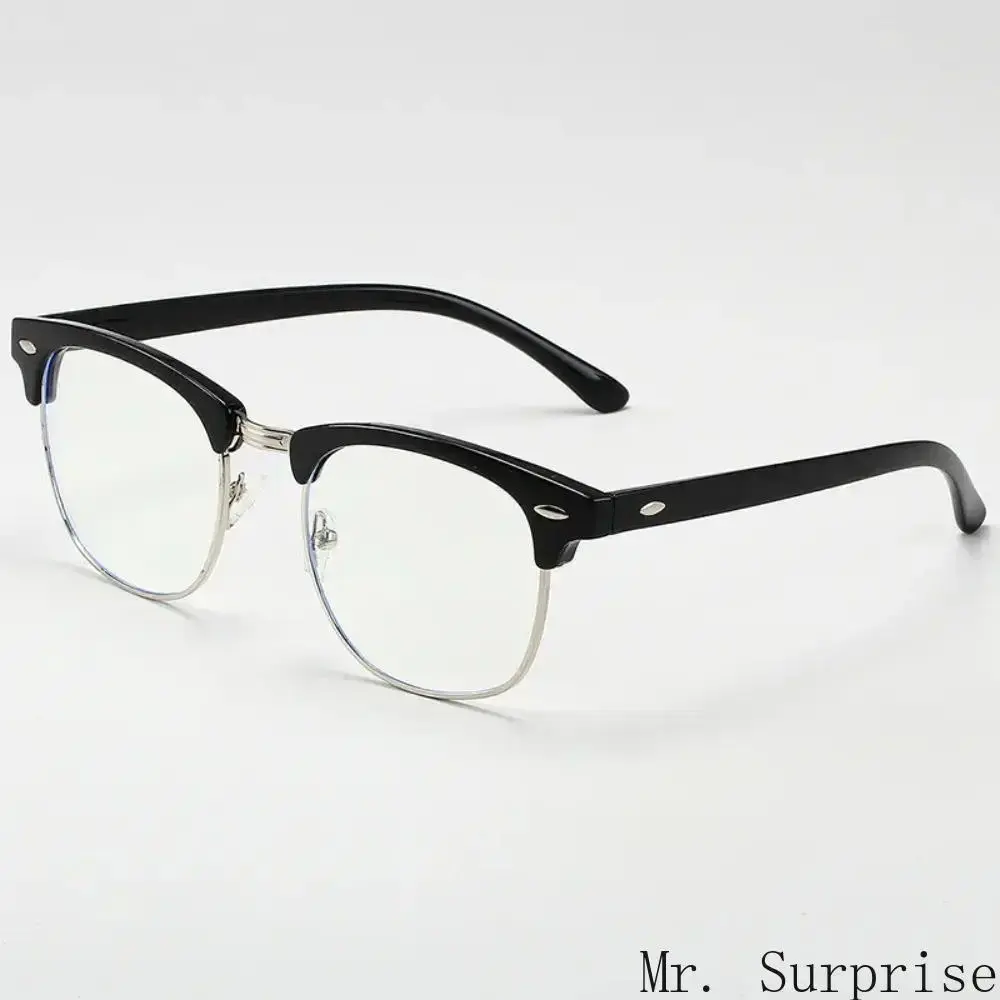 Classic Square Non-Prescription Blue Light Glasses for Men and Women, Clear-Tint & Crystal-Clear Unisex Computer Eyewear Frames, Blue Lights Glasses, Clear-Tint Non-Prescription Glasses