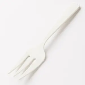 Elegant White Plastic Serving Forks - 9.75"