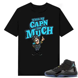 Unisex T-shirt To Match Sneakers Jordan 11 Retro Gamma - CAPN-Too-Much. 100% Cotton for Casual Wear. Comfortable Summer Unisex T-Shirt to match Jordan Sneaker. Streetwear Style. urban outfitters