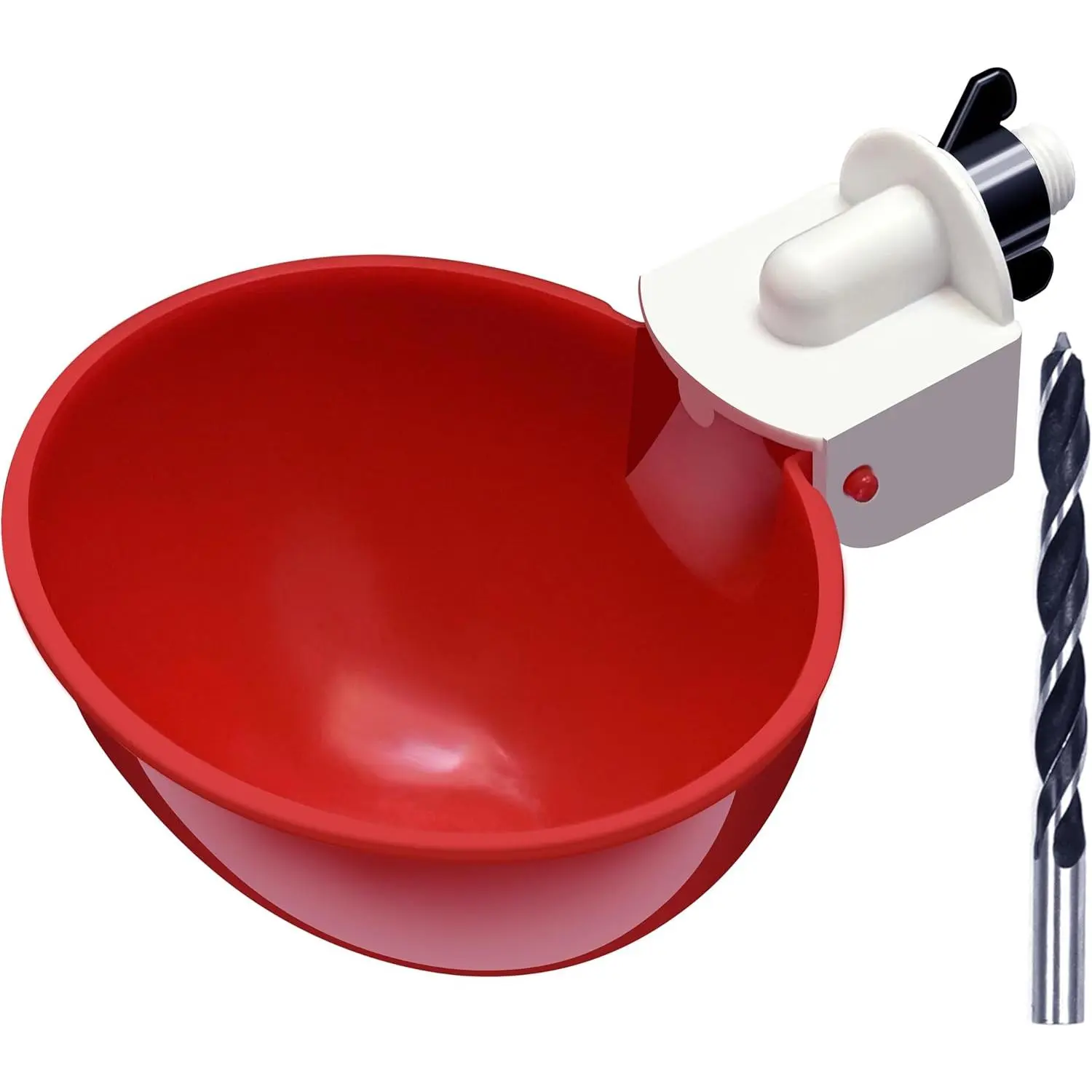 Large Poultry Waterer Cups, Professional Chicken Water Cups for Poultry  Float Style Gravity Chicken Watering System, Tee Fittings Poultry Waterer Suitable, with Mounting Hole Opener (16)