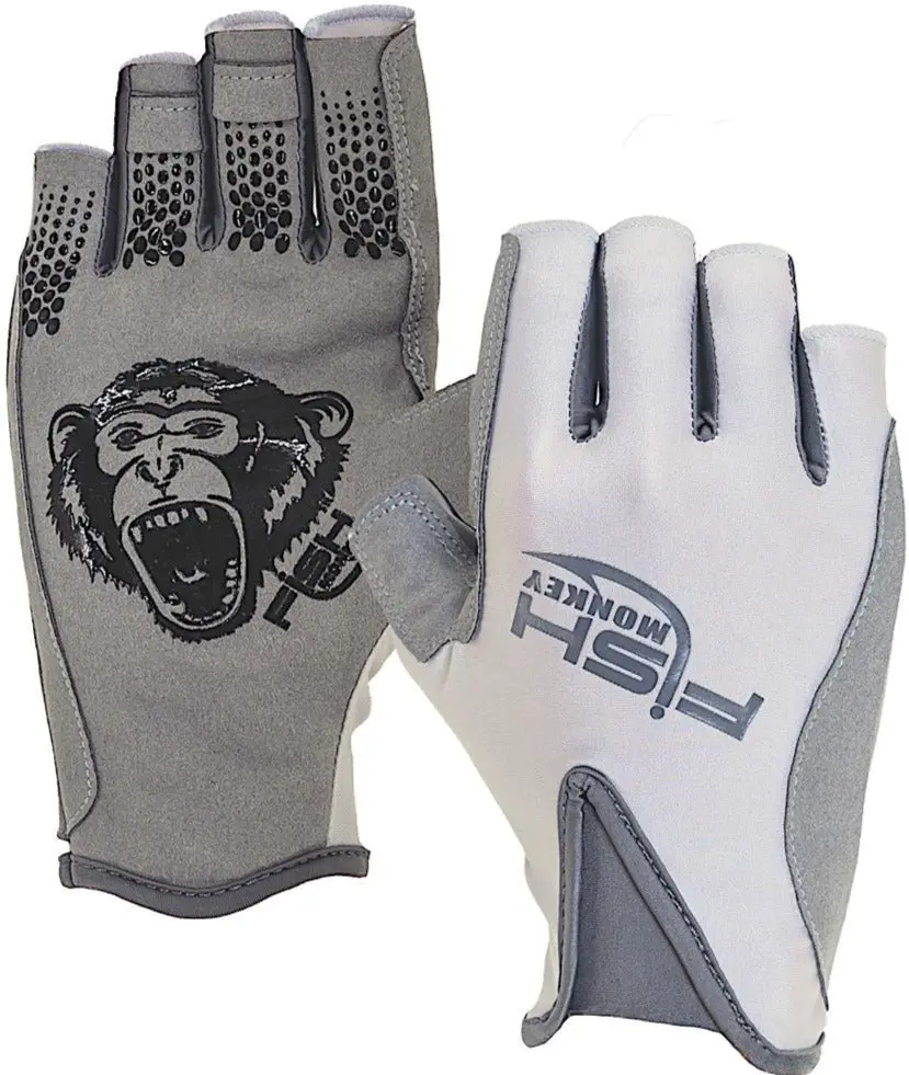 Half-Finger Guide Fishing Gloves for Boating & Angling, Quick-Dry Fabric with UPF 50+ Sun Protection, Non-Slip Padded Palm, Touch Screen Dexterity, Multi-Size, Extra Small, Anti-Skid
