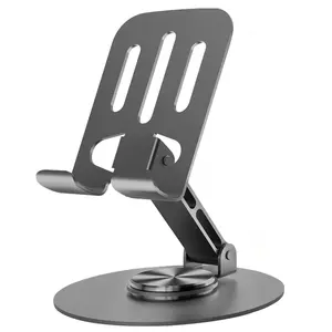 Universal Metal Cell Phone Stand, Multi-Angel Adjustable 360° Rotation Non-Slip Metal Phone Stand Compatible with iPhone 17 16 Pro Max and All Smartphones Waterproof Holder Shower mount