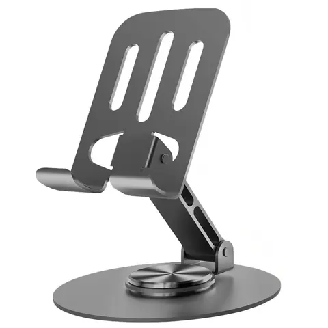 Universal Metal Cell Phone Stand, Multi-Angel Adjustable 360° Rotation Non-Slip Metal Phone Stand Compatible with iPhone 17 16 Pro Max and All Smartphones Waterproof pad Holder Shower mount