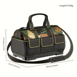 Local warehouse delivery 1pc Durable Canvas Electrician and Carpenter Tool Bag Portable, Multifunctional and Large Capacity Tool Storage Bag, Tool Bag Organizer, Garage Tool Storage