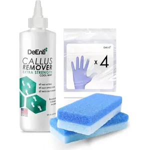 Double Pumice Pack-Bundle with Mint Scented Callus Remover, 2 Pumice Stones for Feet, and 4 Pairs of Gloves - Salon Grade Foot Care, Home Manicure and Pedicure Kit