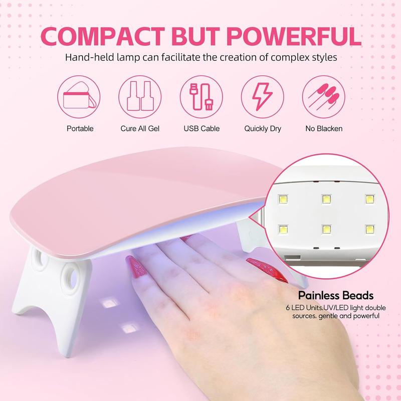 Acrylic Nail Kit for Beginners with Everything Nails Kit Acrylic Set with Drill UV Light Glitter Powder Decorations Rhinstones DIY Gifts for Women