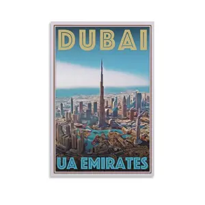 Vintage Travel Poster Dubai 1 Poster Print Painting Canvas Wall Art Home Decor Posters
