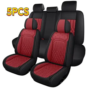 Car Seat Covers for Volvo S60/S80/V50/V60/V70/XC40/XC60/XC70/XC90, Stylish Breathable Nappa Leather Car Seat Cover for Car Full Set 5-Seats, A Waterproof Car Seat Protection Cover, Anti-Slip Comfortable Car Seat Cushion, Vehicle Seat Cover Customized