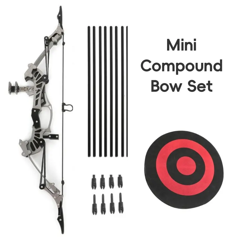 1set Mini Composite Bow Set - 335g, 41.8cm, Beginner-Friendly, Compact and Sturdy Structure, Smooth & Stable Pull, Comfortable Feel, Ready-to-Use for Beginner Practice & Outdoor Entertainment, Leisure, Smooth And Stable Pull, Versatile Use, Steady Pull, E