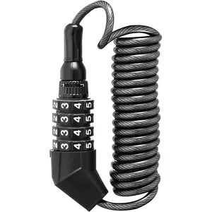 Motorcycle Helmet Lock Bike Cable Lock Lightweight Bike Lock Combination Small Bicycle Lock Resettable Bike Wheel Lock for Strollers, Luggage