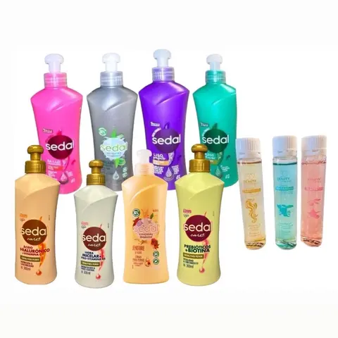 1-SEDAL Crema Para Peinar 300ml y 3 -Ampolletas de Vitaminas para el cabello Set/SEDAL Hair Styling Cream and 3 Vials of Vitamins for hair Set Haircare Conditioner Moisturizing