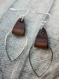 Vintage Minimalist Teardrop Leather Pendant Earrings, Perfect for Christmas, Halloween, Summer, Winter, Valentine's Day, New Year Gifts