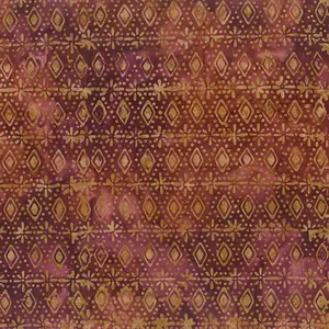 Banyan Batiks Tile Fusion Diamond Dot Cabernet 1 Yard Cut