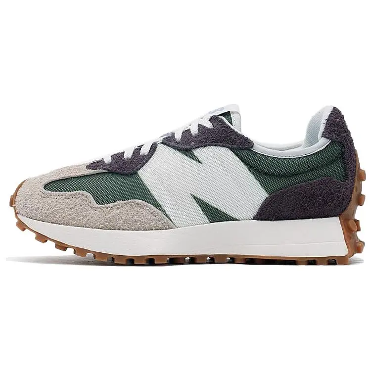 New Balance 327 Oak Leaf Green Retro Durable Non-slip Low Top Commuter Running Shoes Black Women's WS327COB