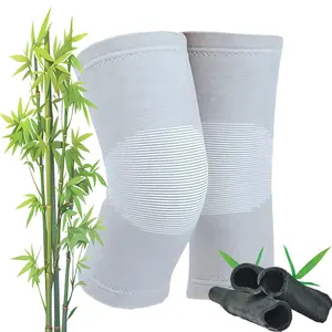 Bamboo Charcoal Compression Knee Sleeve for Men & Women - Elastic Warm Knee Brace for Arthritis