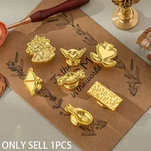 New Wax Seal Stamp Head, Alloy Vintage Cute Design, High Quality Christmas Festival Accessory, Unique Shape, Ideal Gift Idea, Handmade Gifts