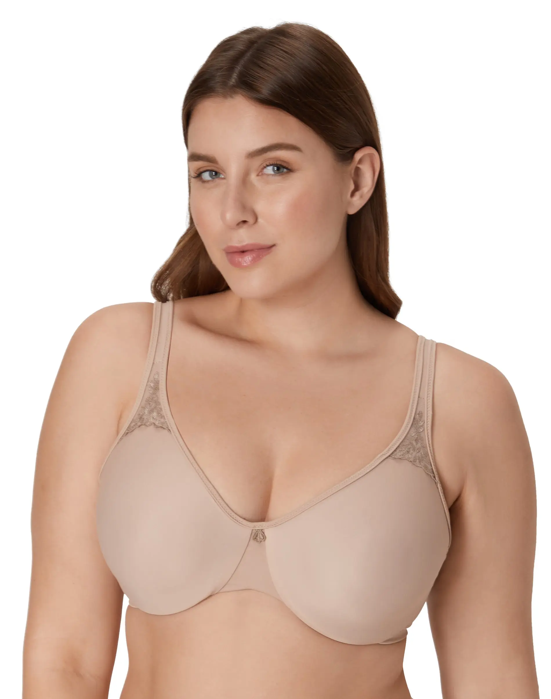 Bali Passion for Comfort Underwire Minimizer Bra Everyday Lace Detail Adjustable No Slip Straps Womenswear DF3385