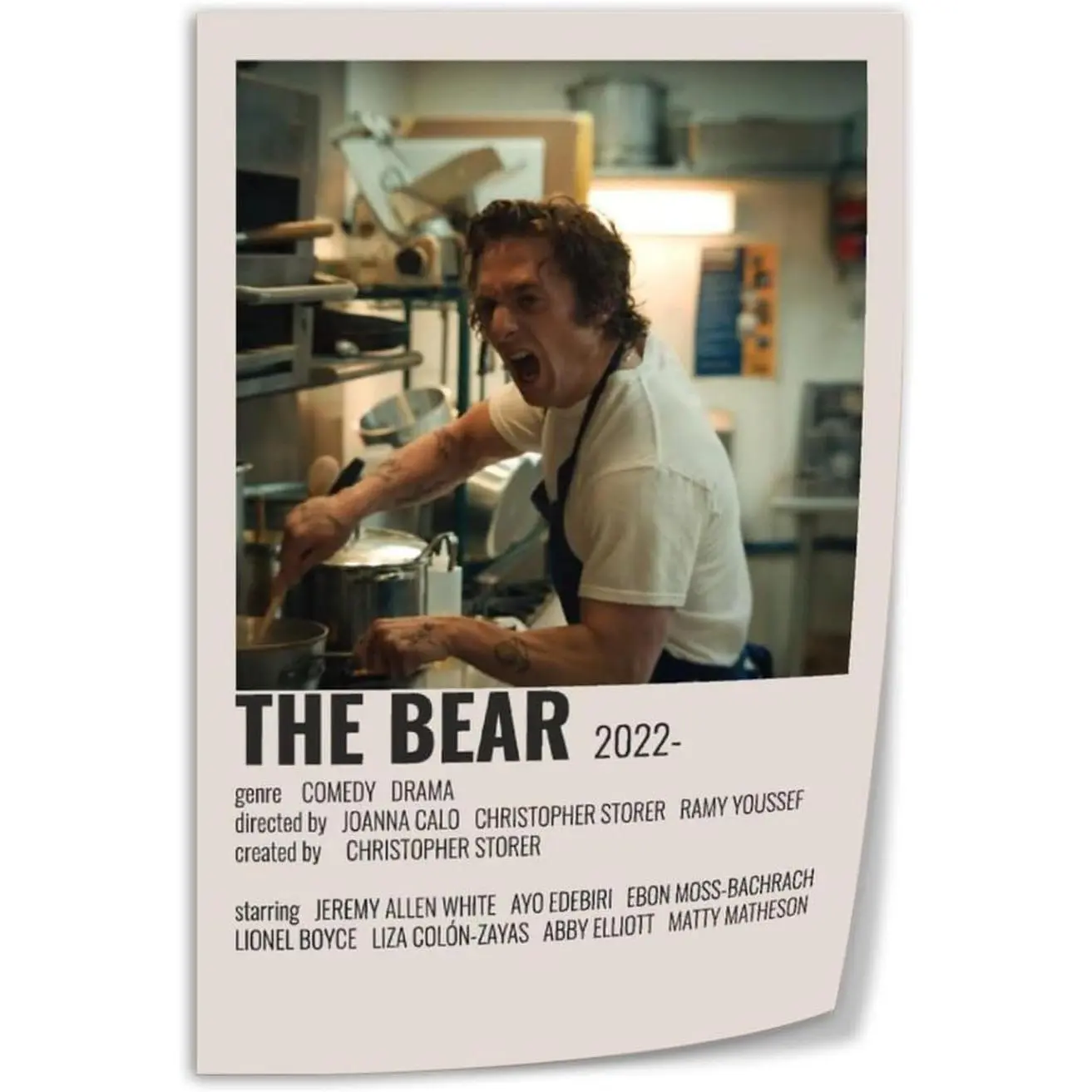 The Bear Chef Cooking Food TV Show Poster (1) Wall Poster Art Canvas Printing Living Room Office Bedroom Aesthetic Poster