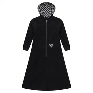 Checkered Heart Applique Terry Robe